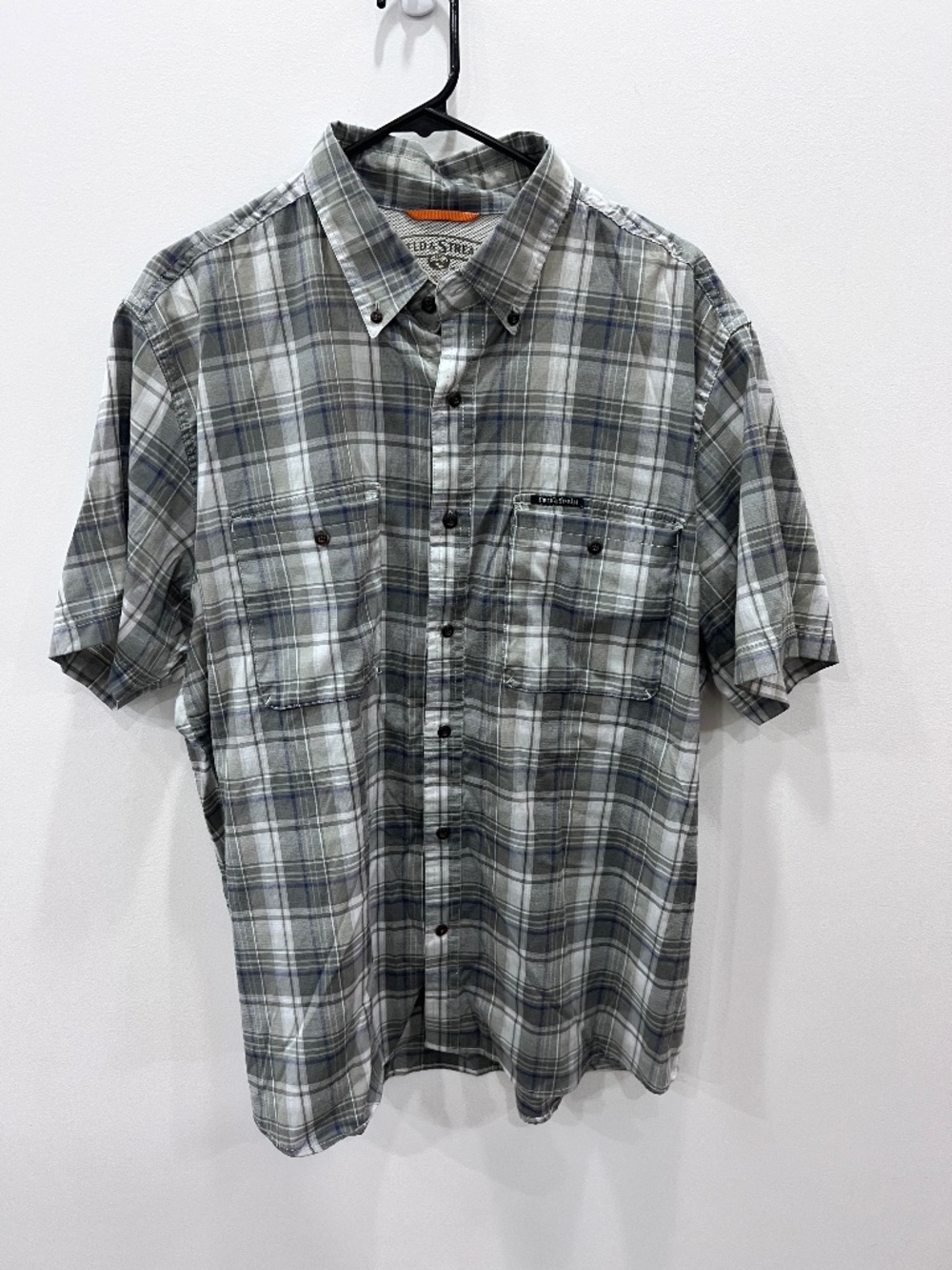 Field & Stream Men’s XL Plaid Vented Fishing Shirt Short Sleeve Outdoor